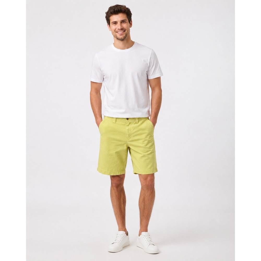 Y2K Mossimo Chino Shorts Mens 32 Yellow Cotton Flat Front Pockets